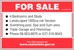 Real Estate For Sale Signs